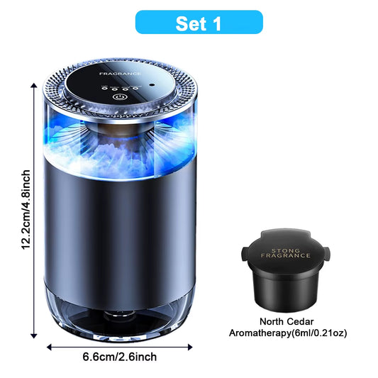 Smart Car Air Freshener Rechargeable Cloud Mist Perfume Diffuser 3 Levels Adjustable Automobile Interior Humidifier Kit