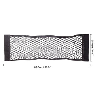 Car Back Rear Mesh Trunk Seat Elastic String Net Magic Sticker Universal Storage Bag Pocket Cage Auto Organizer Seat Back Bag